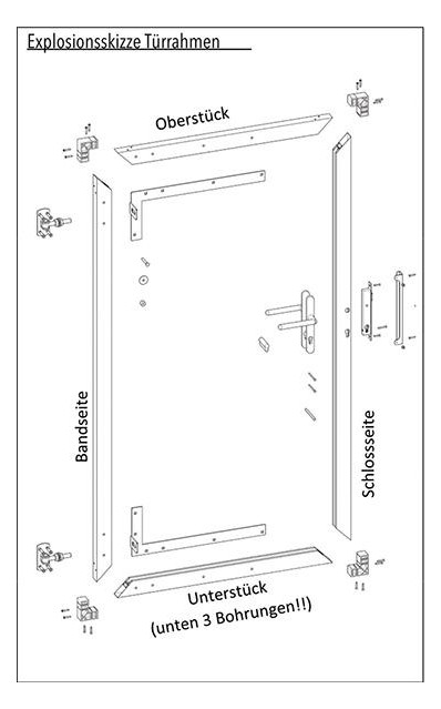Bild Aluminium Torrahmen 90x173cm oh. Füllung inkl. Beschlägen, Schloss für Steckzaun - n.a.-1