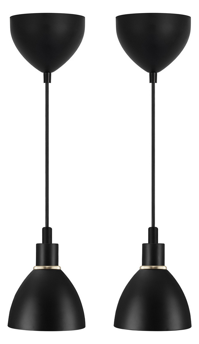 Pendelleuchte 2x40W Ray HV sw E14 sym IP20 Ø120mm