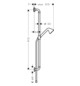 hansgrohe Brauseset Axor Front 900mm, mit Handbrause, 85mm, 1jet, polished gold optic