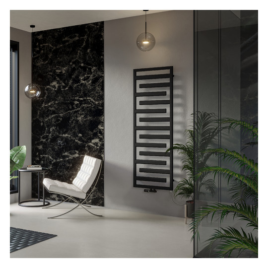 Zehnder Design-Heizkörper Tetris Länge 600 mm, grey Aluminium, Heizstab IHE, Höhe 1100mm
