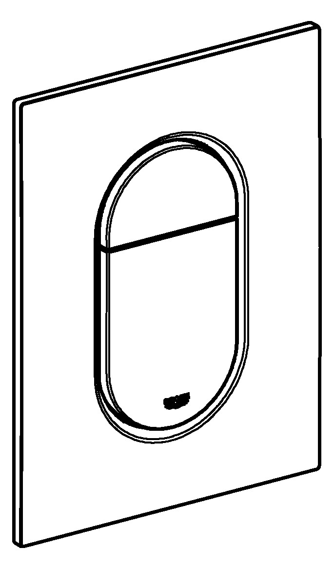 GROHE Abdeckplatte Arena Cosmopolitan S senkrechte Montage, alpinweiß