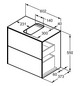 Ideal-Standard Waschtisch-Bundle Conca 07 mit WT-Unterschrank Eiche hell, Spiegel, Armatur