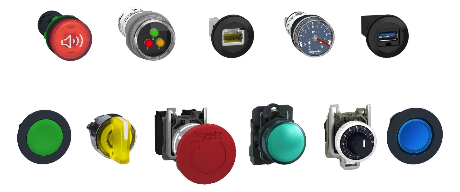 Not-Aus Taster EB IP66 Dreh 2Ö Ø22,5mm Schraub Einb