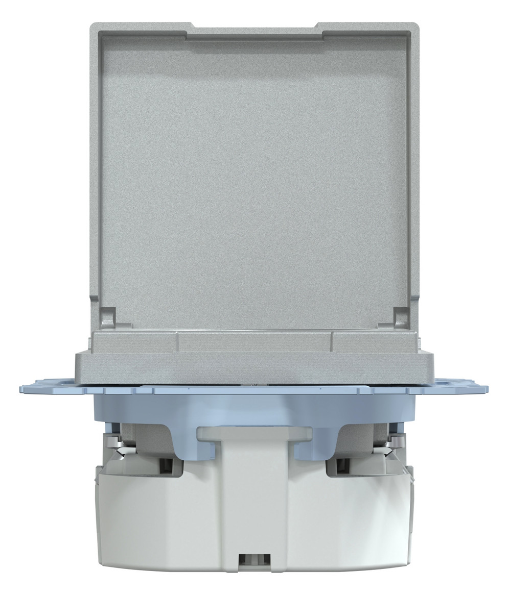 Steckdose 1f alu mt System M UP Klappd IP20 Steckdose 1f alu mt System M UP Klappd IP20