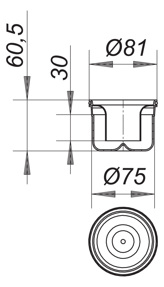 Dallmer Geruchsverschlusseinsatz Serie 10 zu Ablaufgehäuse 42