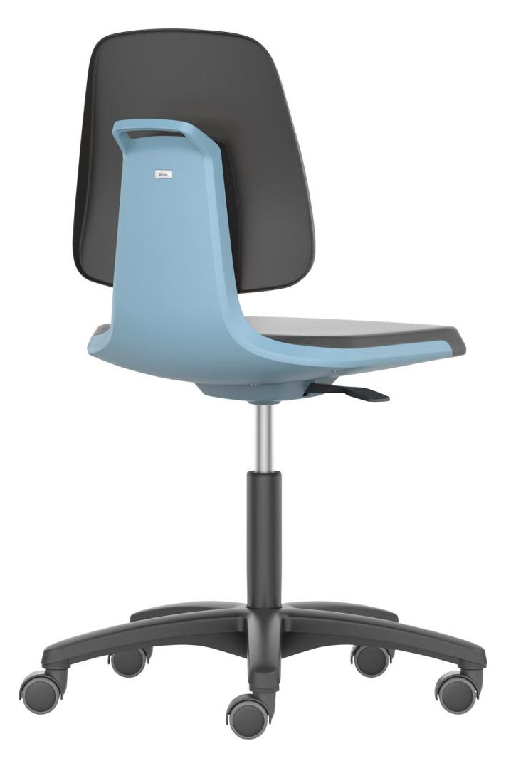Bild Bimos Arbeitsstuhl Labsit 3, K-Leder bla u Sitzhöhe 520-770 mm-1