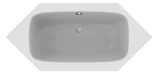 Ideal-Standard Sechseck-Badewanne i.life 190 x 90 x 45 cm, weiß