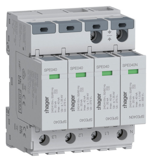 Hager Überspannungsableiter 4P T2 SPE440 