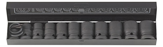 fortis-Kraft-Steckschlüssel-Satz  1/2 - 15-teilig
