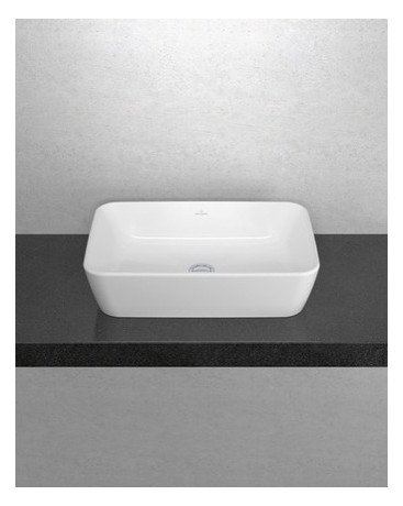 V&B Aufsatzwaschbecken Architectura 60x40cm, eckig, mit Überlauf, weiß