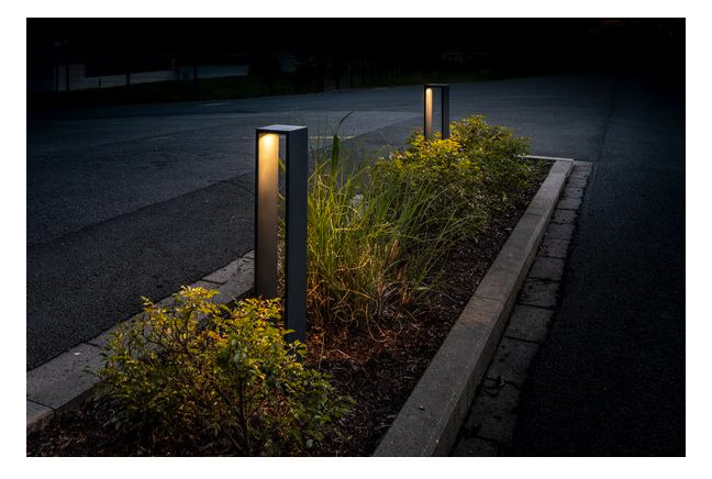 LED-Pollerleuchte 9W IP54 3000K 700lm graphit 1LED Alu Gl_tr