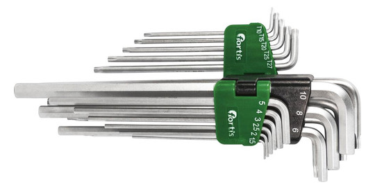 fortis-Winkelschraubendreher-Satz im Handhalter - 9x...