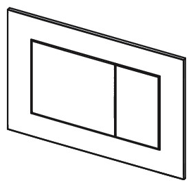 TECE WC-Betätigungsplatte TECEnow weiß antibakteriell, für Zweimengentechnik