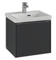 V&B Waschtisch-Unterschrank Subway 3.0 47,3x42,9x40,8cm, ohne LED/Griff Aluminium glänzend, taupe