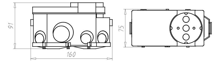 Verbindungsdose Beton Kst IP3X Ger/VerbDose/kast