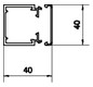 Leitungsführungskanal Kst 40x40x2000mm ver-ws LF-K unbeh RAL9016