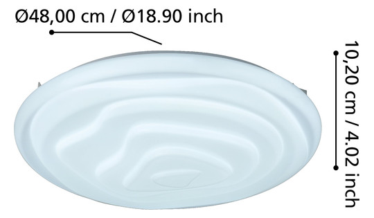 EGLO LED-CCT Deckenleuchte D:480  900606 