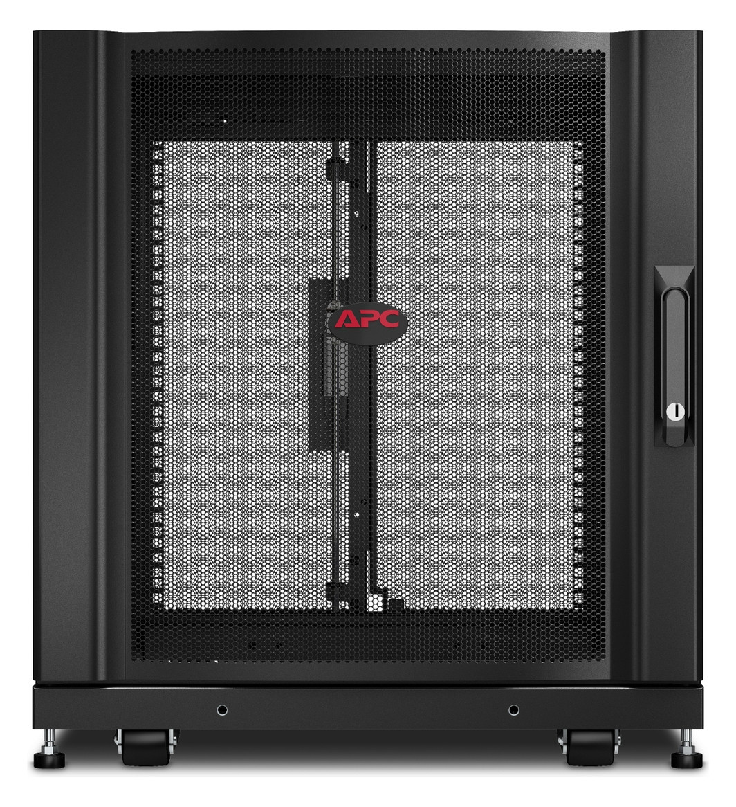 Netzwerkschrank 12HE B600xH658xT1070mm IP20 Mit rückseitiger Tür pulverbesch