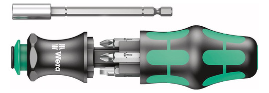 Wera-Handhalter mit Bits Kraftform Kompakt 28 - 7-teilig