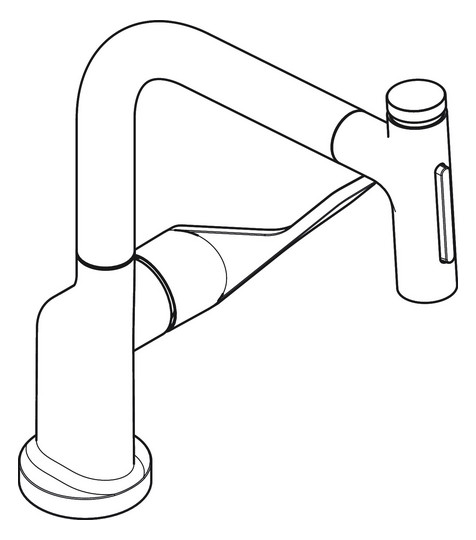 hansgrohe Spültisch-Einhebelmischer 230 Select 2jet Axor Citterio mit Ausziehbrause und sBox, Edelstahl-Optik