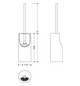 HEWI Toilettenbürstengarnitur 477 d&#x3D; 110x250mm, freistehend, lichtgrau