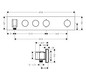 hansgrohe Fertigmontageset Axor Select UP-Thermostatmodul, 2 Verbraucher, brushed bronze