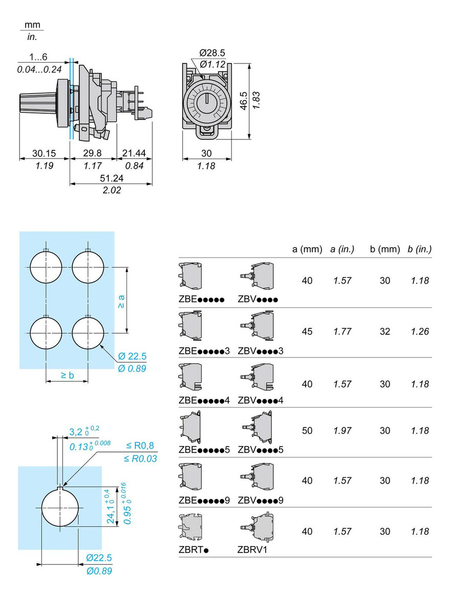 Potentiometer 47000Ohm 1W Ø22mm IP66