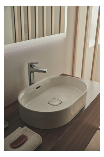 Ideal-Standard Waschtisch-Einhebelmischer CeraFlex chrom, verlängerter Sockel, mit Ablaufgarnitur, Ausladung 140mm