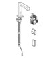 Geberit Infrarot-Waschtisch-Armatur Brenta mit Thermostatmischer, Standmontage, Batteriebetrieb, UP-Funktionsbox, hochglanz-verchromt