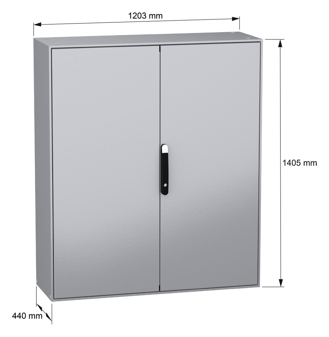 Standschrank ST IP55 B1200xH1400xT400mm pulverbesch RAL7035