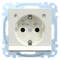 Steckdose 1f polws glz System M UP m.OL m.BS Mit Orientierungslicht IP20