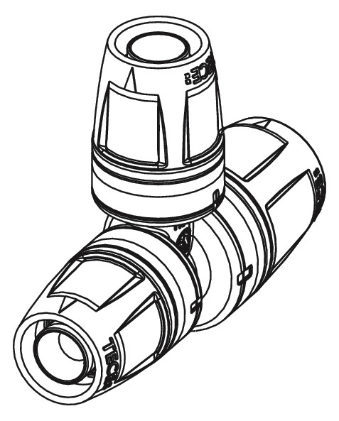 TECE T-Stück TECElogo Push 32 x 25 x 32 mm, reduziert, PPSU