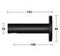 KEUCO Wanneneinlauf IXMO Ausladung 130 mm, schwarz matt, runde Rosette