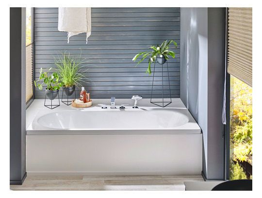 Kaldewei Badewanne CENTRO DUO 133 180x80cm, Griffloch, Vollantislip, bahamabeige