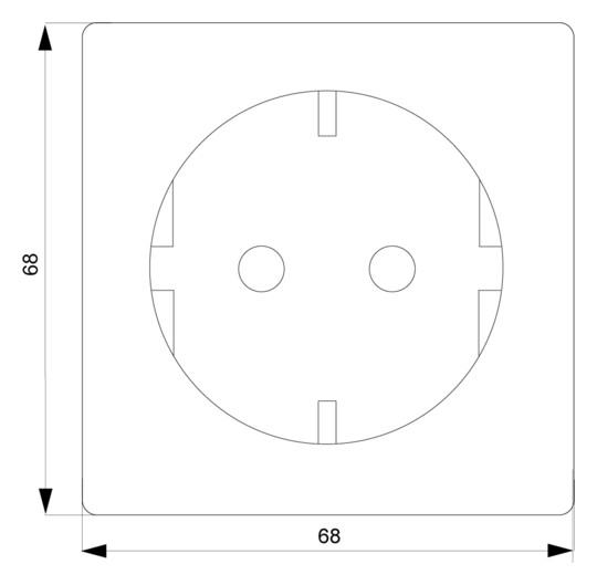 Steckdose 1f ti-ws glz DELTAstyle UP IP20 titanweiß