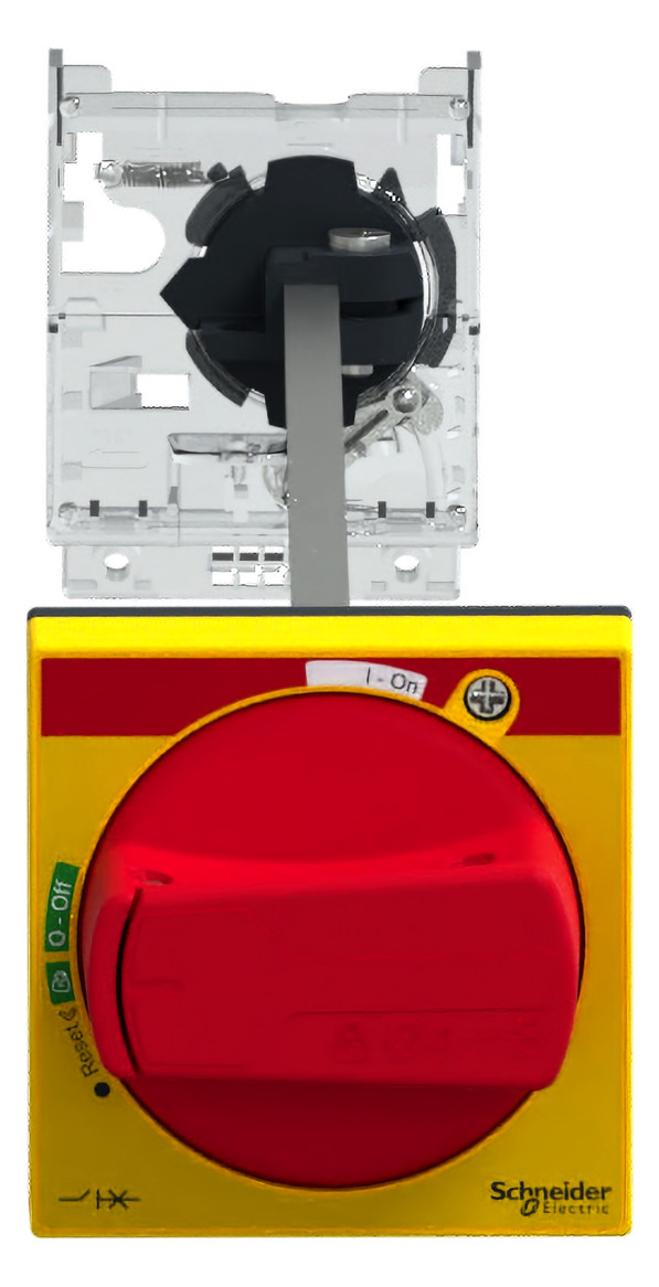 Drehantrieb abschl rt/ge Achsverläng Verriegelung Mit Griff rot/gelb