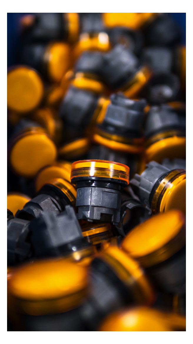 Leuchtmelder Front hoch rnd rt Ø22mm 1st Kst IP66