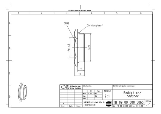 HART REDUKTION M. O-RING PG  09000005065 