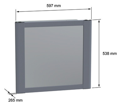 Bediengehäuse ST IP54 500x500x250mm RAL7035 pulverbesch