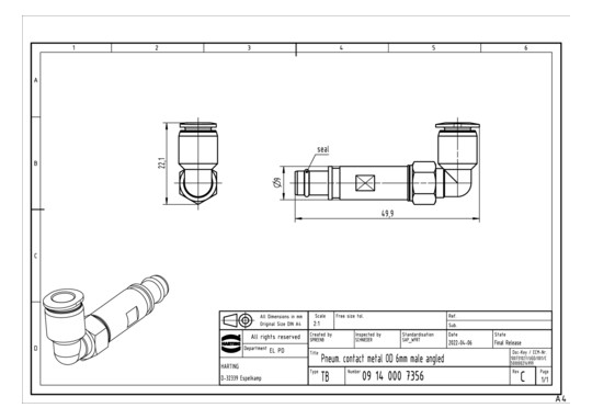HART Pneum. Kontakt Metall   09140007356 