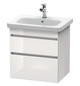 Duravit Waschtisch-Unterschrank DuraStyle 58 x 44,8 cm, Eiche terra, 2 Schubkästen, wandhängend