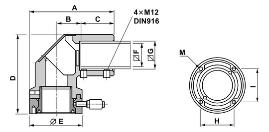 Tragarm-Komponente 147x154mm Metall gr RAL7040