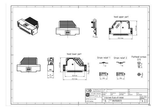 HART HARTING D-SUB GEHAEUSE  09670500573 