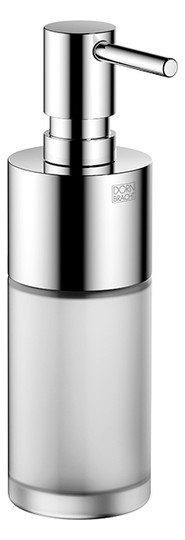 Dornbracht Spender Standmodell, Flasche aus Kristallglas, matt, Dark Platinum gebürstet