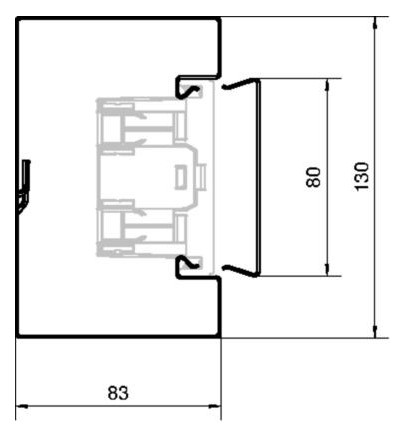 Geräteeinbaukanal ST 130x83mm ver-ws RAL9016 GEB-K besch 9940qmm 2000mm
