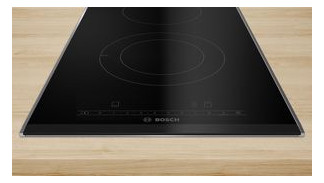 Glaskeramikfeld autark Alu Zweikreisz 306x527mm