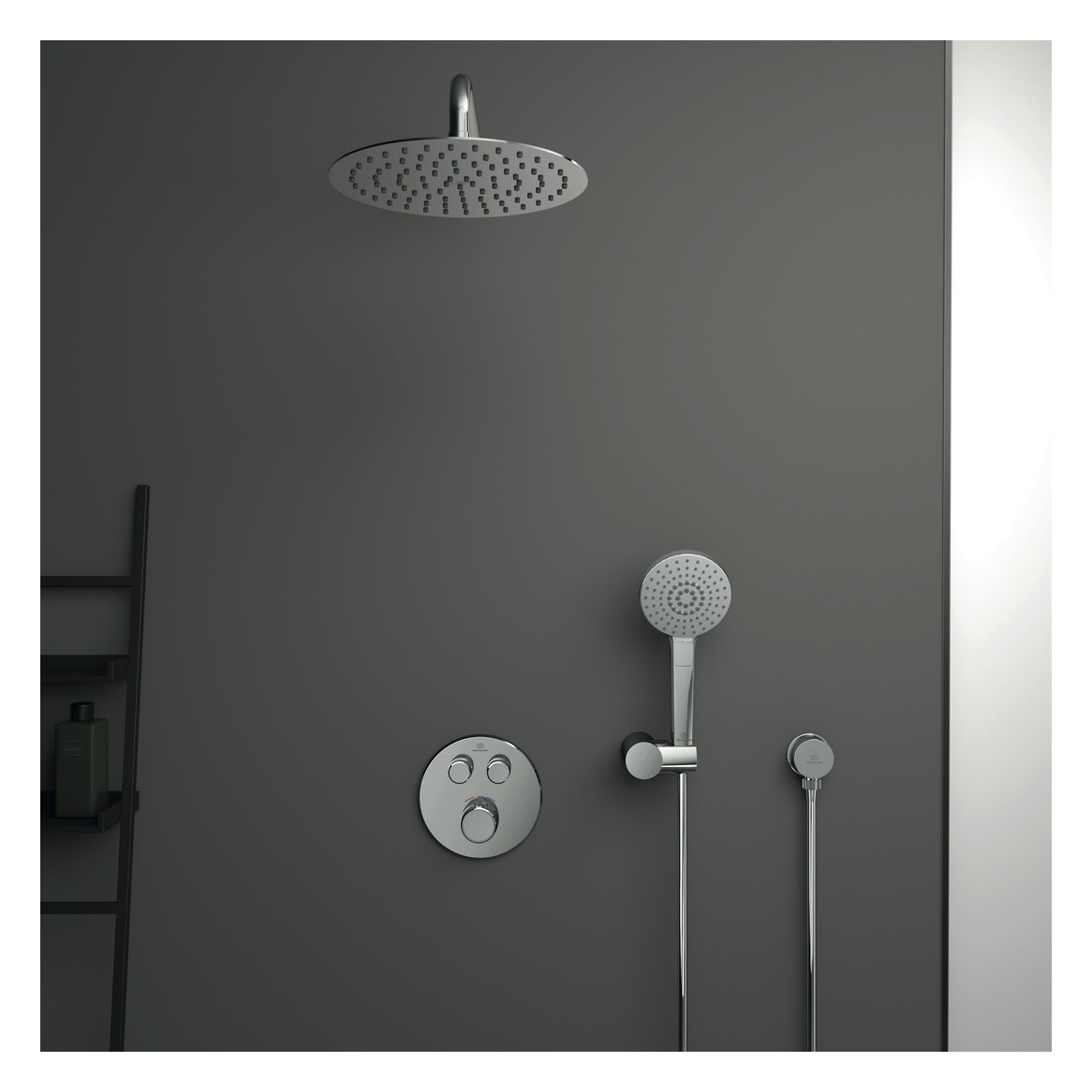 Ideal-Standard Fertigmontageset CeraTherm Navigo rund, 2 Entnahmen, für UP-Brausethermostat, Chrom Ideal-Standard Fertigmontageset CeraTherm Navigo rund, 2 Entnahmen, für UP-Brausethermostat, Chrom