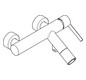hansgrohe Wannen-Einhebelmischer Axor Starck AP, Ausladung 200mm, mit Hebelgriff, brushed red gold