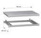 Profil 45x800x600mm Metall gr RAL7035