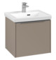 V&B Waschtisch-Unterschrank Subway 3.0 47,3x42,9x40,8cm, ohne LED/Griff Aluminium glänzend, taupe